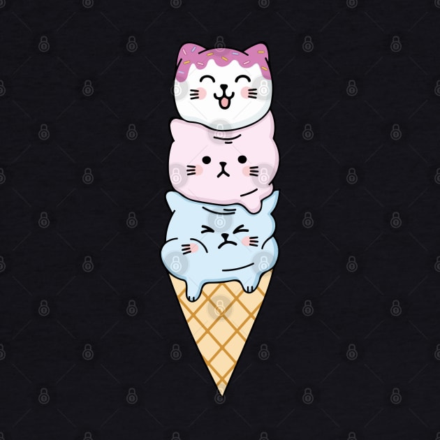 Kawaii Cat Ice Cream by Work Memes